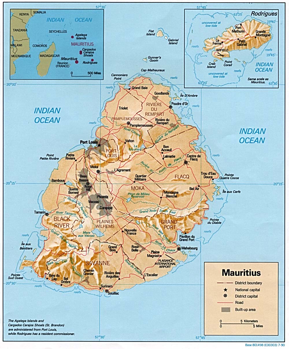 Karte Mauritius