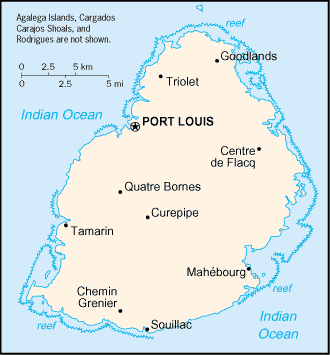Mauritius Karte