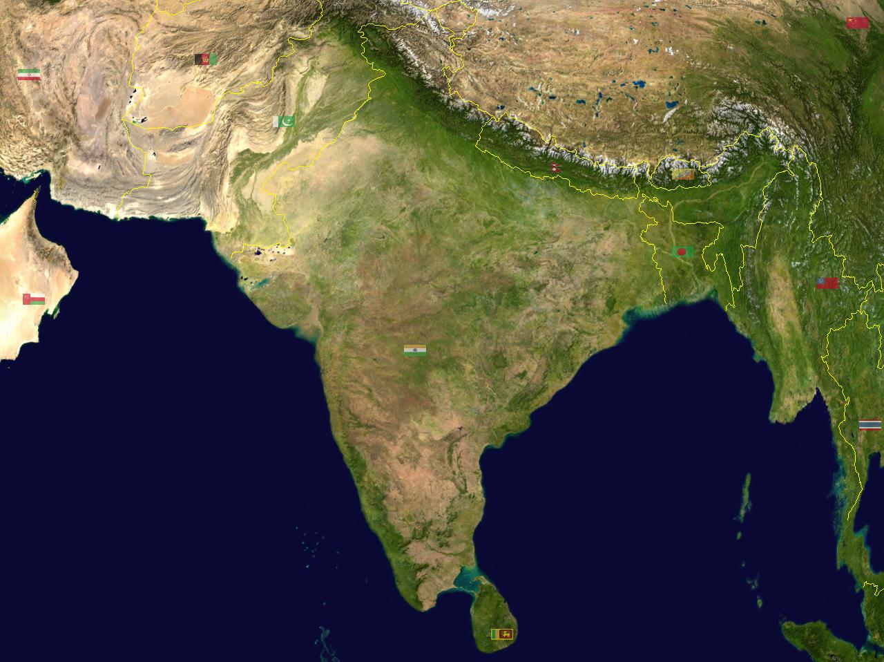 Karte Indien