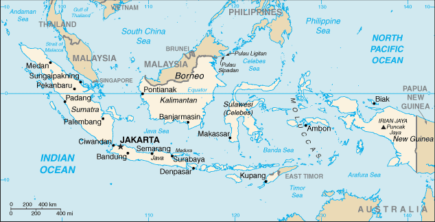 Karte Indonesien